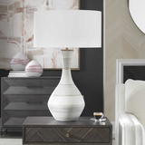 Potter Striped Ivory Blue Table Lamp thumbnail 5