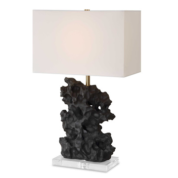 Basalt Black Stone Table Lamp
