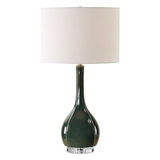 Essex Green Glass Table Lamp thumbnail 1