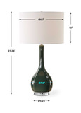 Essex Green Glass Table Lamp thumbnail 6