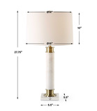Plinth White Marble Table Lamp thumbnail 4