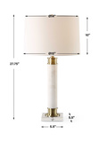 Plinth White Marble Table Lamp thumbnail 4