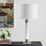 Plinth White Marble Table Lamp thumbnail 8