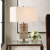 Turning Point Travertine Table Lamp thumbnail 2