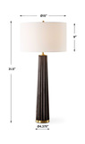 Forage Dark Scalloped Table Lamp thumbnail 4