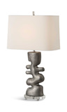 Free Flowing Nickel Table Lamp thumbnail 1