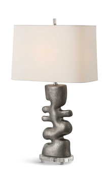 Free Flowing Nickel Table Lamp