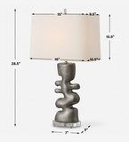 Free Flowing Nickel Table Lamp thumbnail 5