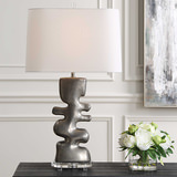 Free Flowing Nickel Table Lamp thumbnail 9