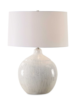 Dribble White Glaze Table Lamp