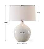 Dribble White Glaze Table Lamp thumbnail 5