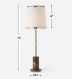 Sepia Brown Marble Buffet Lamp thumbnail 3