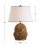Reed Honey Rattan Table Lamp thumbnail 4