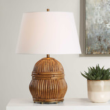 Reed Honey Rattan Table Lamp thumbnail 2