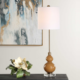 Sienna Caramel Glass Buffet Lamp thumbnail 7