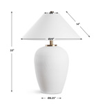Merriton Matt White Table Lamp thumbnail 3