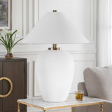 Merriton Matt White Table Lamp thumbnail 7