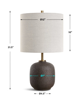 Blacktop Textured Buffet Lamp