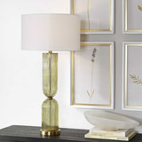Mirah Olive Glass Table Lamp thumbnail 5