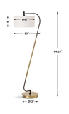 Irwin Curved Brass Floor Lamp thumbnail 5