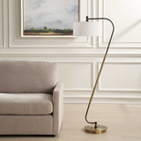 Irwin Curved Brass Floor Lamp thumbnail 3
