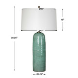 Andale Crackled Teal Table Lamp thumbnail 4