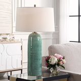 Andale Crackled Teal Table Lamp thumbnail 2