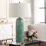 Andale Crackled Teal Table Lamp thumbnail 3