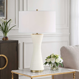 Ridgeline Matte White Table Lamp thumbnail 2