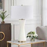 Ridgeline Matte White Table Lamp thumbnail 3