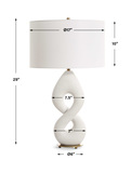 Meridian Ivory Stone Table Lamp thumbnail 3