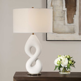Meridian Ivory Stone Table Lamp thumbnail 6