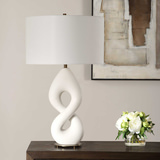 Meridian Ivory Stone Table Lamp thumbnail 7