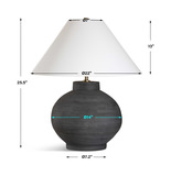 Tramore Rustic Charcoal Table Lamp thumbnail 2