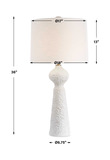 Sonata Textured White Table Lamp thumbnail 6