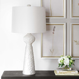 Sonata Textured White Table Lamp thumbnail 3