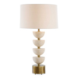 Hemisphere Travertine Table Lamp thumbnail 1