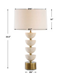 Hemisphere Travertine Table Lamp thumbnail 4