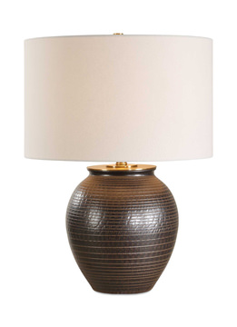 Hawkins Bronze Ribbed Table Lamp