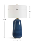 Brae Blue Glaze Table Lamp thumbnail 2