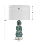 Bonaire Teal Blue Table Lamp thumbnail 3