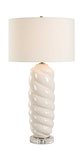 Anneli White Swirl Table Lamp thumbnail 1