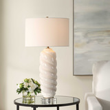 Anneli White Swirl Table Lamp thumbnail 5