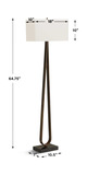 Galloway Minimalist Bronze Floor Lamp thumbnail 4