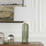 Moorea Green Marble Table Lamp thumbnail 9