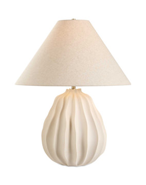 Javary Matte Beige Table Lamp