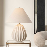 Javary Matte Beige Table Lamp thumbnail 6