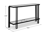 Shadow Black Iron Console Table thumbnail 3