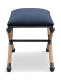 Firth Small Navy Fabric Bench thumbnail 5