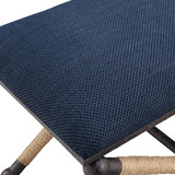Firth Small Navy Fabric Bench thumbnail 2